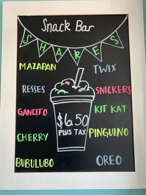 Shake menu