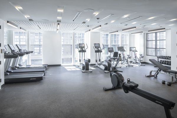 fitness center showing cardio machines