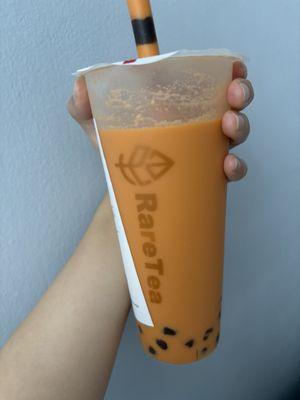 Thai Milk Tea with boba (but bad boba)