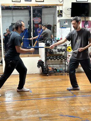 Lock and Block drilling in the Eskrima class