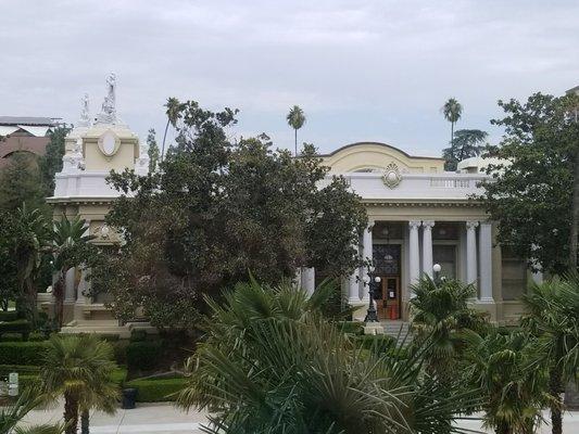 The old but beautifully restored Riverside courthouse.  This is the view from the jury waiting area.