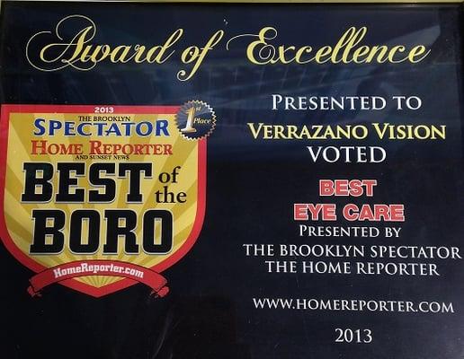 Best of the Boro, Best Eye Care 2013