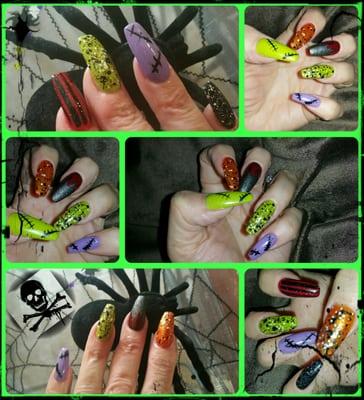 Halloween nails by cherryl rougemont.