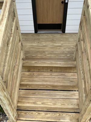 Deck stairs after prep.