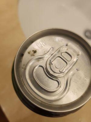 Black mold on cans from to go case