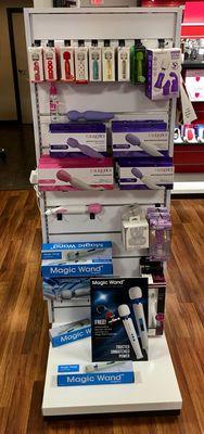 We have a wide selection of massage wands - rechargeable, plug in and battery operated.