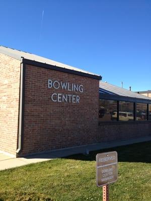 Front of bowling alley