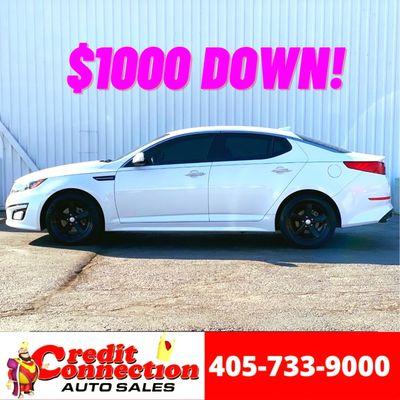 2015 Kia Optima - Bluetooth - Tinted Windows - Custom Black Wheels - Spotless Interior - Excellent Gas Mileage! Like New!