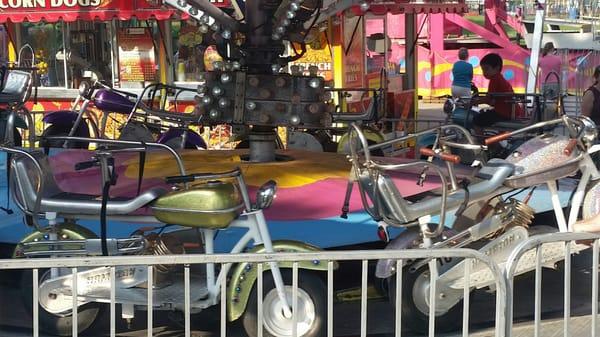 Motorcycle-go-round! Vintage! Loooved this as a kid.