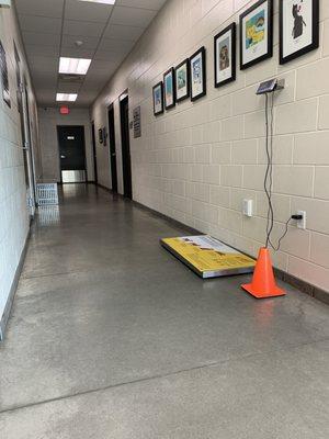 Hallway to exam rooms