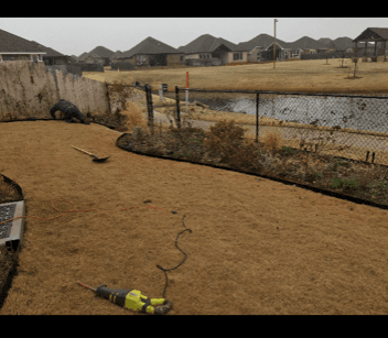 Black Steel Edging installation