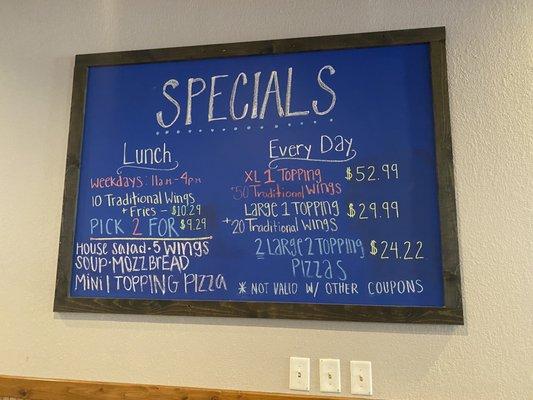 Specials list