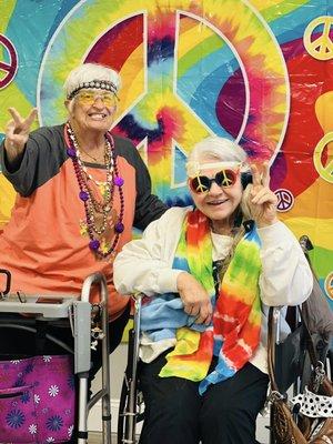 Members of our adult day care center enjoying a "groovy" time.