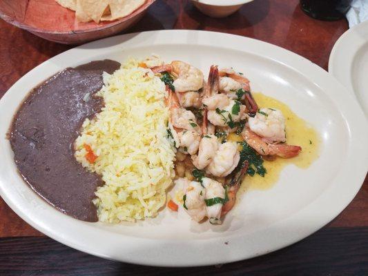 Camarones al mojo de ajo deliciosos