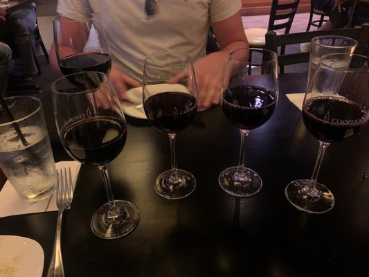 the wine flight we had!