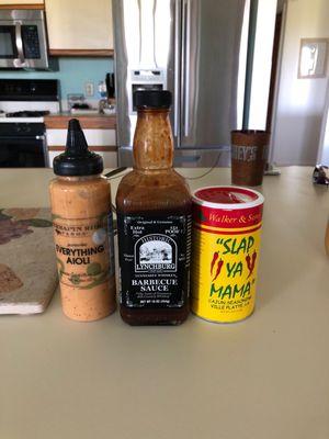 Sauces and seasoning we purchased