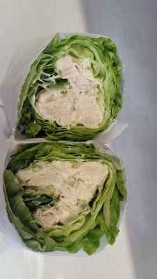 chicken salad lettuce wrap