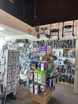 Compression Stockings, Physical Aids, Walker Boots, and Mobility Equipment.