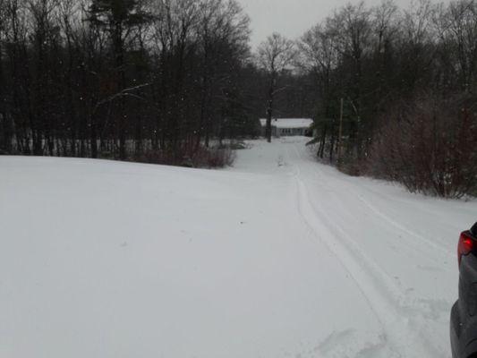 Long unplowed drive way sorry customer we got it done but it cost you a lot of extra money