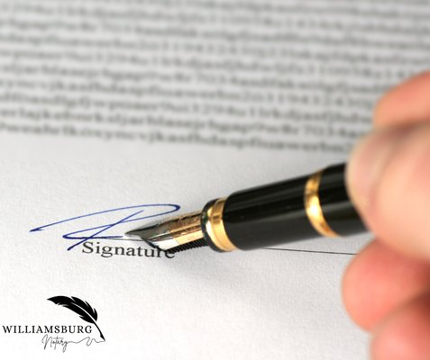 When your signature has to be official, call Williamsburg Notary to have your documents notarized.