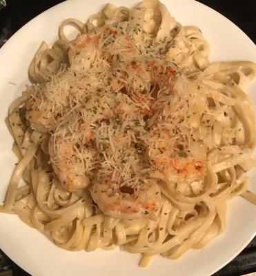 I was able to get the Argentinian Red Shrimp and I made butter garlic shrimp on Fettuccine Alfredo pasta.