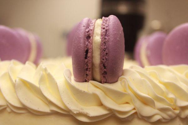 Lavender Macaron Cake