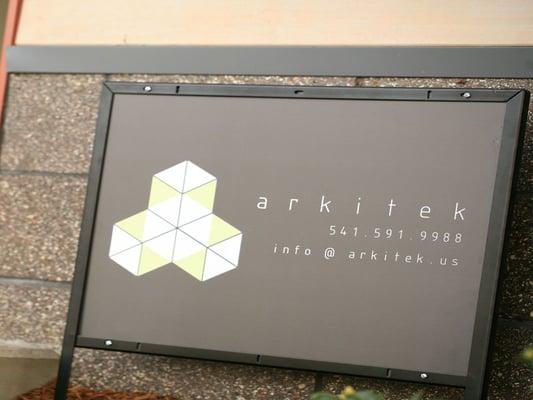 arkitek office sign