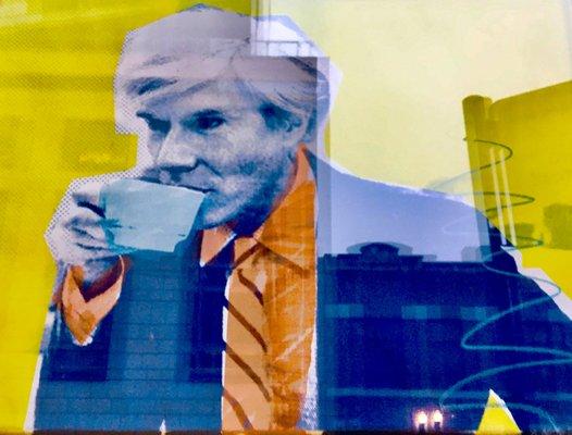 Andy Warhol Drinking Tea at TeaGschwendner 2019-Andy Warhol Project Windows Exhibit