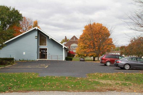 Front of office with parking lot