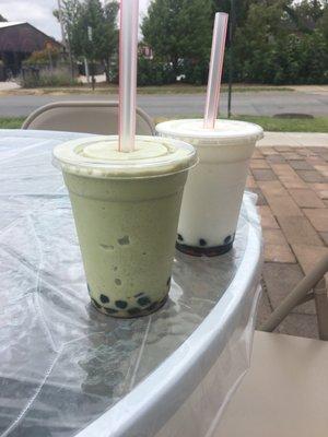 Matcha Green Tea Boba & Coconut Boba