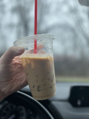 Iced caramel coffee