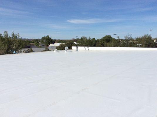 We installed a new flat roof on this commercial property.