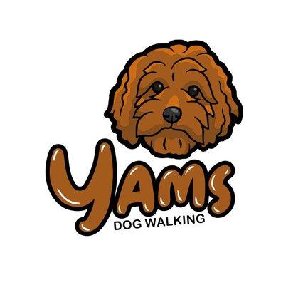 Yams Dog Walking Logo