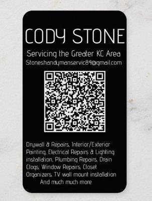 If you scan the QR code, it will take you to my business page on Facebook