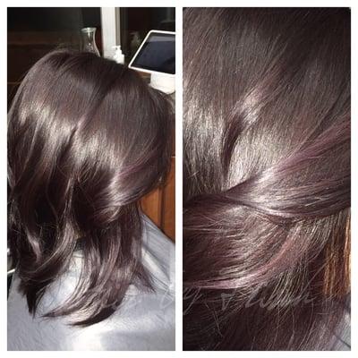 Smokey purple balayage