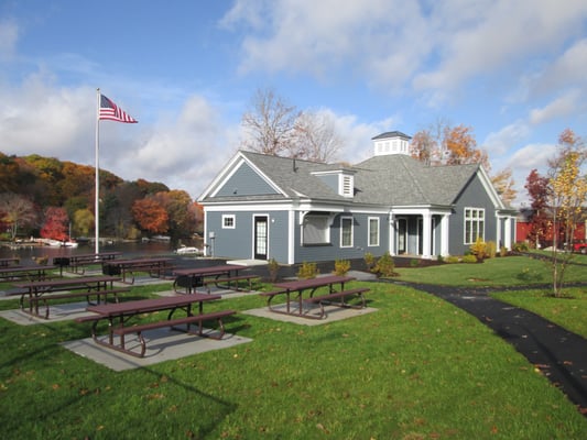 We painted the interior of this building and all the white trim you see here. This is a new building on Candlewood Lake for the Town Beach.