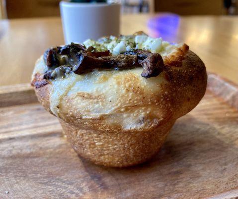 Mushroom pizza cupcake