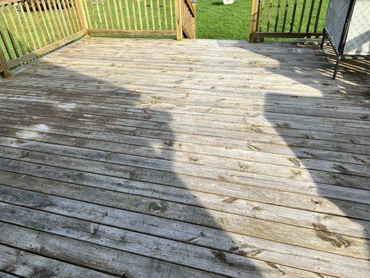 Deck treatment before