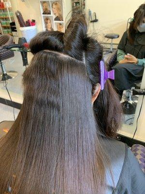 Keratin straining