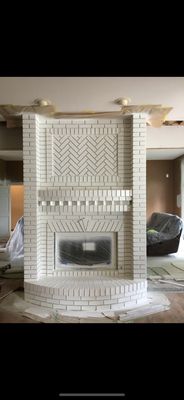 Painted fireplace