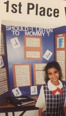 Throwback photo- my 1st grade OLQP science fair