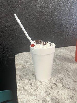 Reese's & hot fudge shake