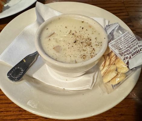 Cup of New England Clam Chowder