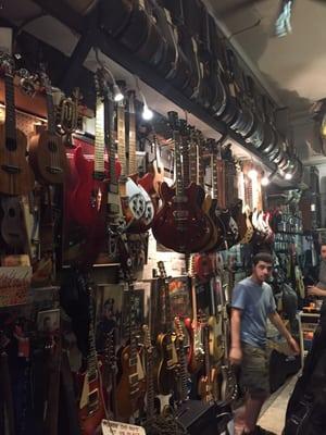 Packed from floor to ceiling with custom guitars. Mostly vintage.