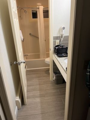 Bathroom and vanity in King Bed room