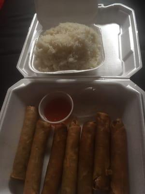 Very greasy, but still good. Ordered 10 lumpia and rice and was 17 dollars. Overpriced. Will stick to buffet.