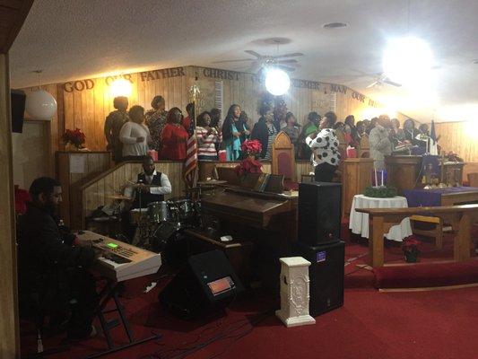 December 10, 2017; Pam Armour & The Shop sing at a musical benefit - Mt Zion AME Church, Memphis TN