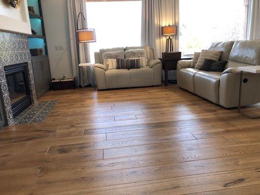 White oak floor with a natural oiled finish.