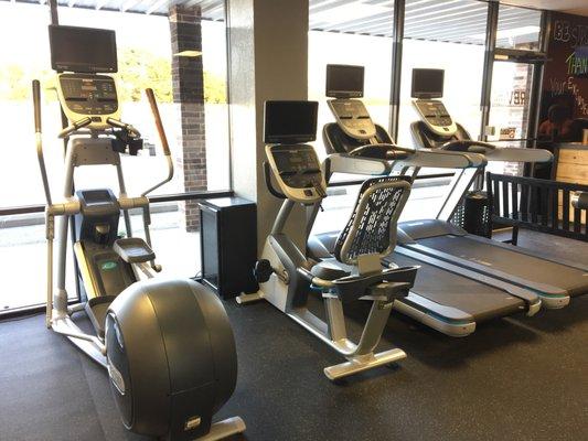 Cardio equipment with individual TV's. Watch whatever you want!