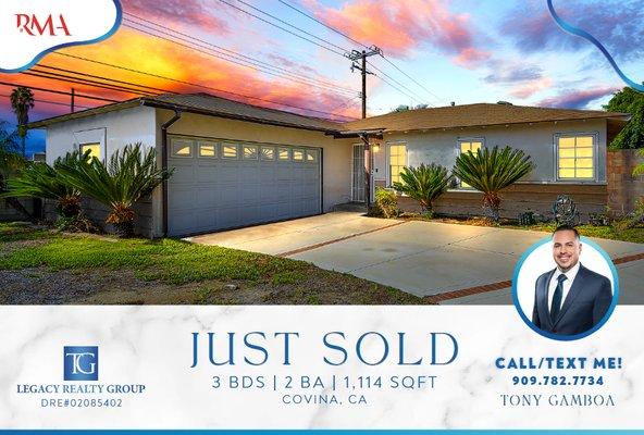 Just Sold Covina